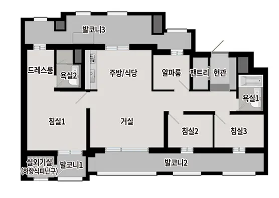 음성 푸르지오 84타입평면도